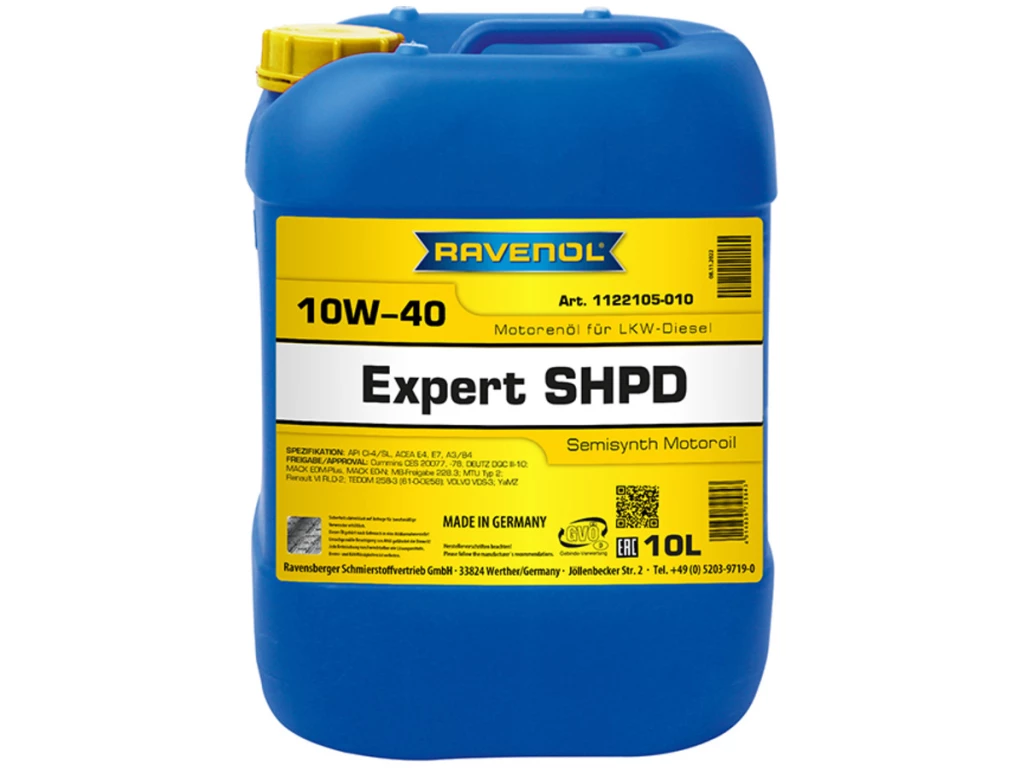 Моторное масло Ravenol Expert SHPD 10W-40 полусинтетическое 10 л