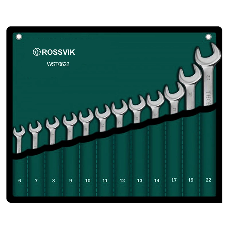 Набор рожково-накидных ключей (12 предметов) ROSSVIK