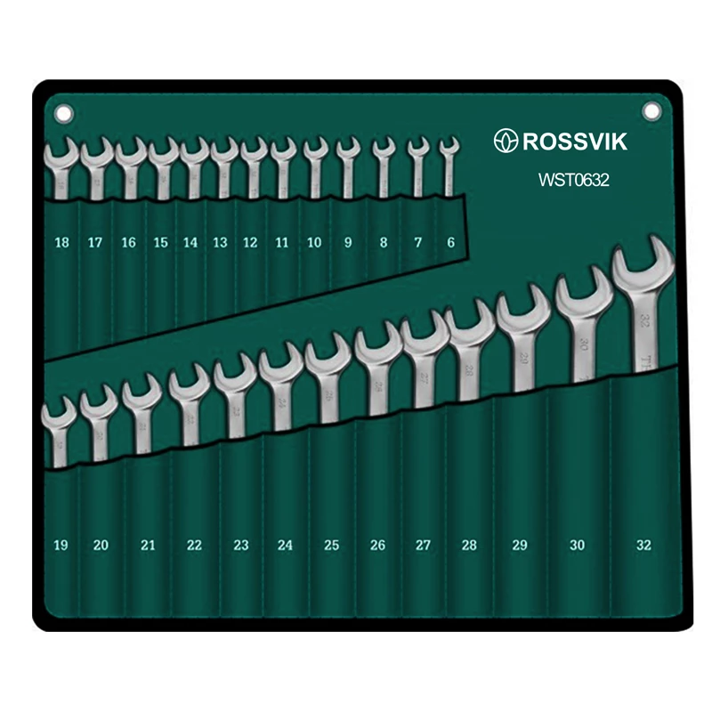 Набор рожково-накидных ключей (26 предметов) ROSSVIK