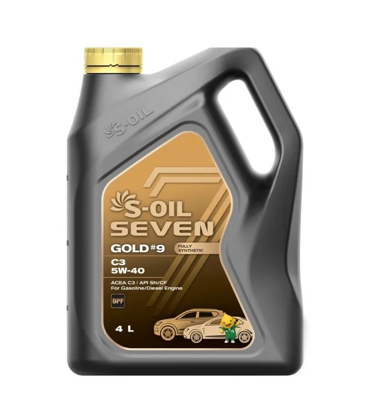 Моторное масло S-OIL Seven GOLD 9 5W-40 синтетическое 4 л