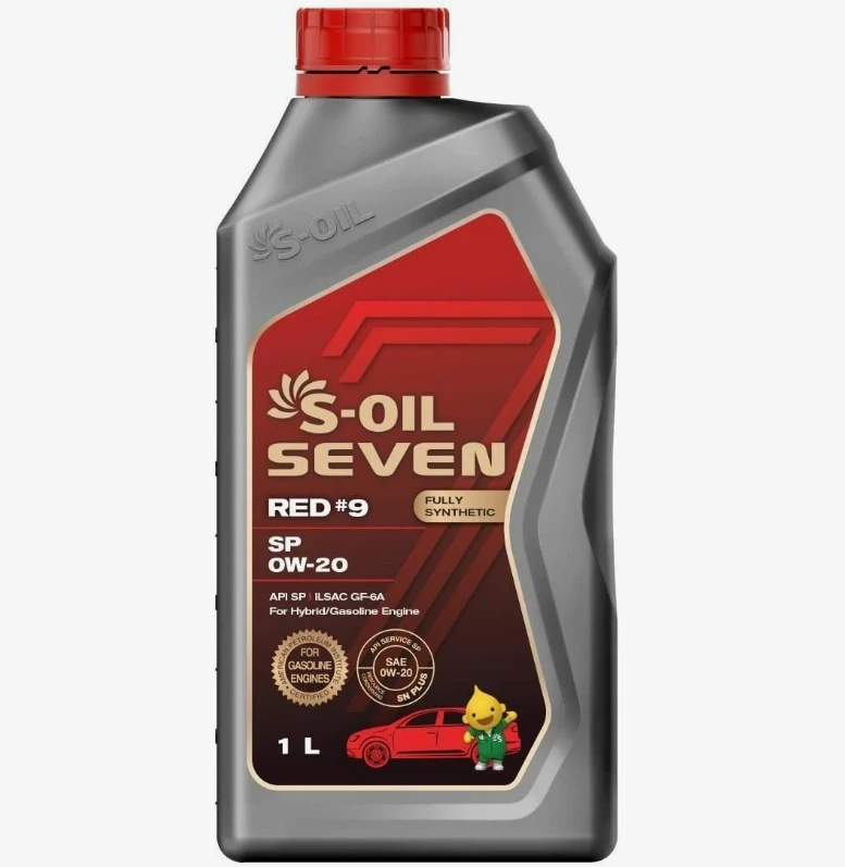 Моторное масло S-OIL Seven RED 9 0W-20 синтетическое 1 л