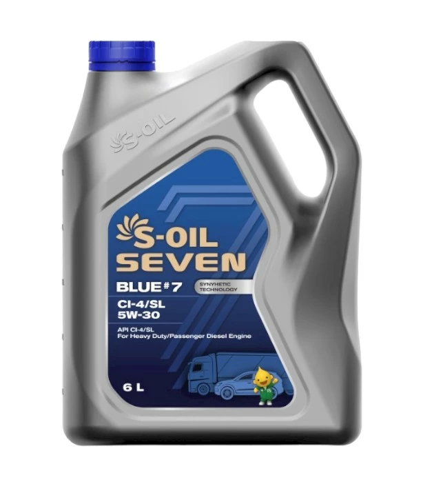 Моторное масло S-OIL Seven BLUE 7 5W-30 синтетическое 6 л