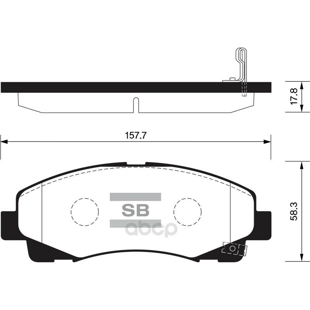 Колодки дисковые передние Sangsin SP1470
