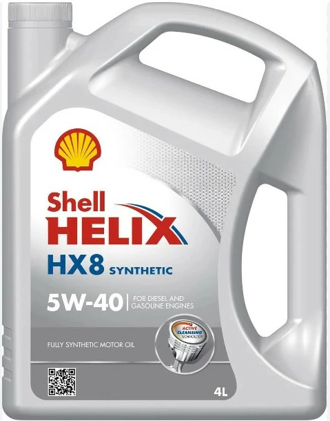 Моторное масло Shell Helix HX8 Synthetic A3/B4 5W-40 синтетическое 4 л