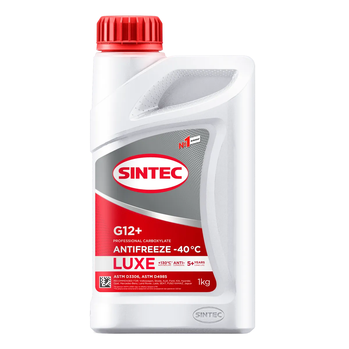 Антифриз Sintec Luxe -40°C G12+ красный 1 л