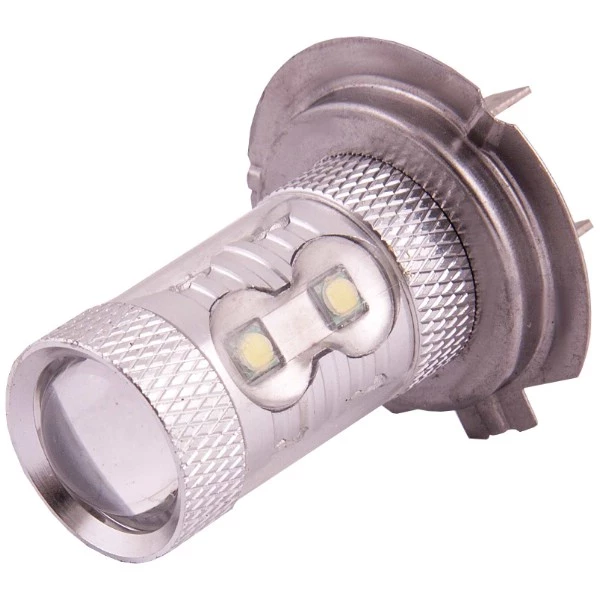 Лампа светодиодная H7 12V SKYWAY (10 диодов с цоколем 1-конт Белая Ближний/дальний свет, противоту