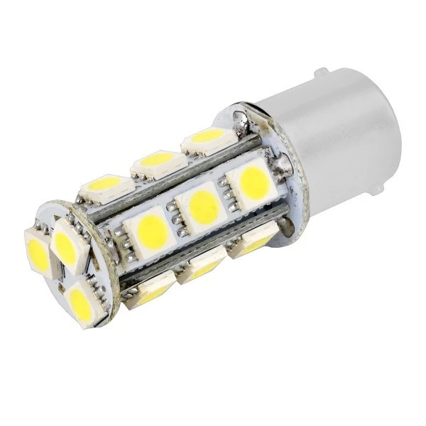 Лампа подсветки светодиодная P21W 12V SKYWAY (S25, 18SMD, с цоколем, 1 контакт., белая)