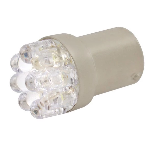 Лампа подсветки светодиодная R10W 12V SKYWAY (9 диодов с цоколем BA9S 1-контактная Белая)