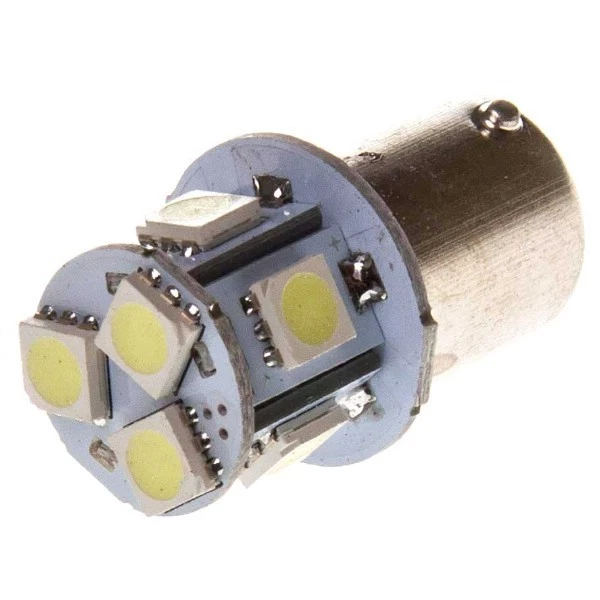 Лампа подсветки светодиодная P21W 24V SKYWAY (S25, 8SMD, с цоколем, 1 контакт., белая)