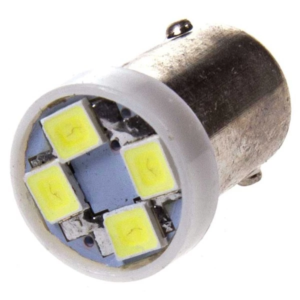 Лампа подсветки светодиодная T4W 24V SKYWAY (Т8,5, BA9S, 4 SMD, с цоколем, 1-конт, конус, белая)