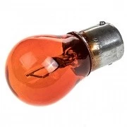 Лампа подсветки P21W 12V 21W SKYWAY СПУТНИК (оранжевая, с цоколем, BA15s, 1-конт )