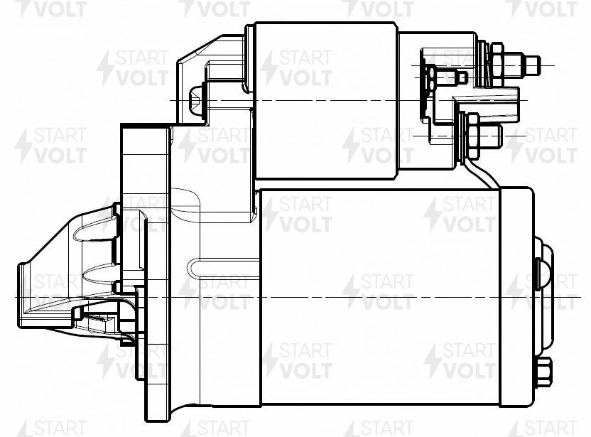 Стартер Renault Duster (10-)/Megane III (08-) 1.6i 1,1кВт STARTVOLT LSt 0913