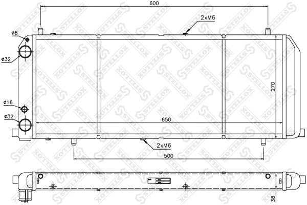 Радиатор охлаждения Stellox 10-25046-SX