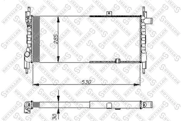 Радиатор системы охлаждения Stellox 10-25048-SX