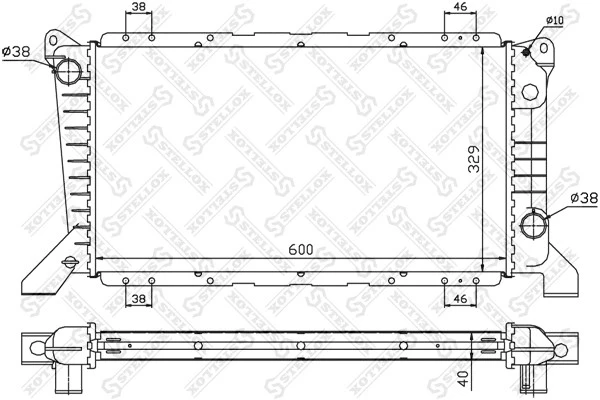 Радиатор системы охлаждения Stellox 10-25056-SX