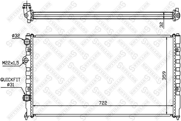 Радиатор охлаждения Stellox 10-25073-SX