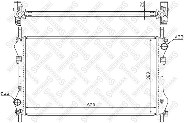 Радиатор системы охлаждения Stellox 10-25132-SX