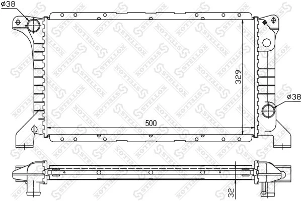 Радиатор системы охлаждения Stellox 10-25252-SX