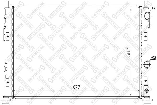 Радиатор системы охлаждения Stellox 10-25282-SX