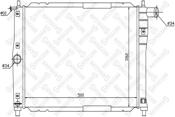 Радиатор системы охлаждения Stellox 10-25340-SX