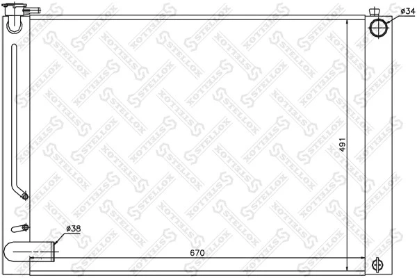 Радиатор системы охлаждения Stellox 10-25363-SX