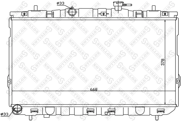 Радиатор системы охлаждения Stellox 10-25472-SX