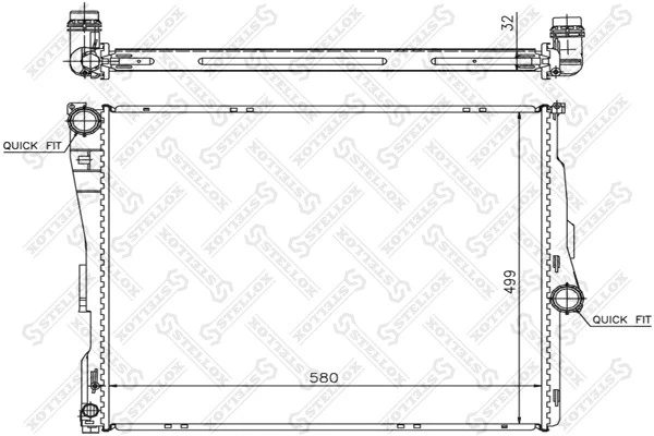 Радиатор системы охлаждения Stellox 10-25587-SX