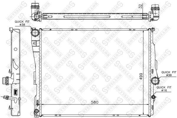 Радиатор охлаждения Stellox 10-25589-SX