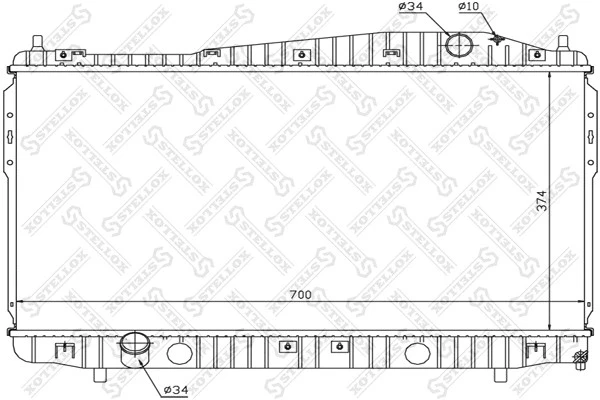 Радиатор системы охлаждения Stellox 10-25681-SX