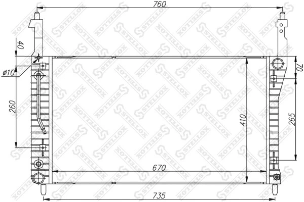 Радиатор системы охлаждения Stellox 10-26059-SX