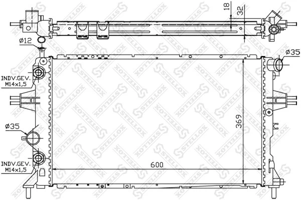 Радиатор системы охлаждения Stellox 10-26065-SX