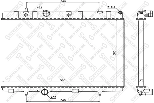 Радиатор основной Stellox 10-26119-SX