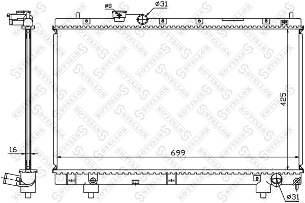 Радиатор охлаждения Stellox 10-26384-SX