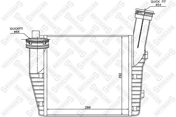 Интеркулер правый Stellox 10-40079-SX