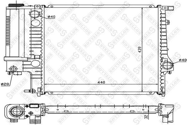 Радиатор системы охлаждения Stellox 10-25023-SX