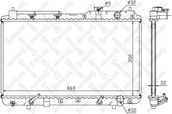 Радиатор Stellox 1025050SX