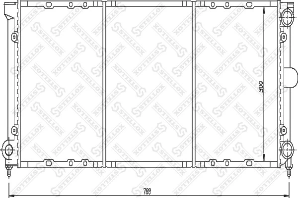 Радиатор системы охлаждения Stellox 10-25052-SX