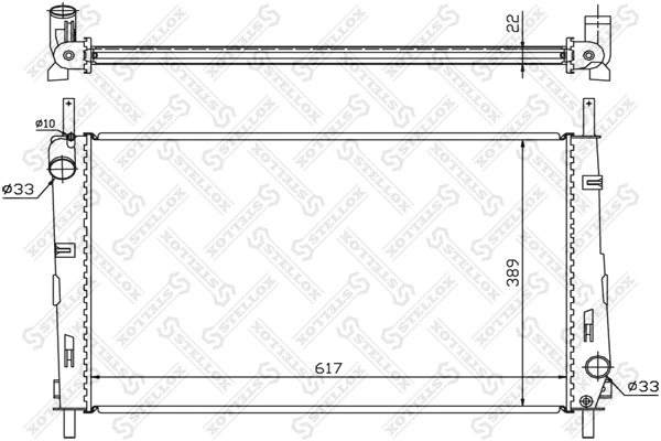 Радиатор системы охлаждения Stellox 10-25066-SX