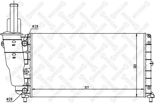 Радиатор системы охлаждения Stellox 10-25084-SX