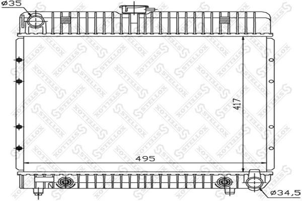 Радиатор системы охлаждения Stellox 10-25094-SX