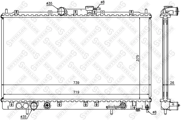 Радиатор Stellox 1025179SX