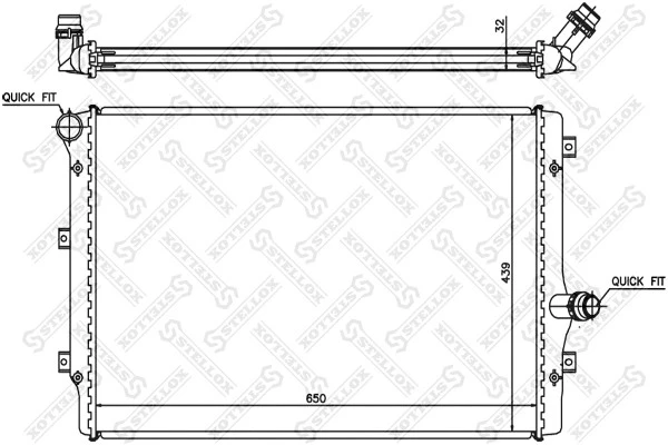 Радиатор системы охлаждения Stellox 10-25206-SX