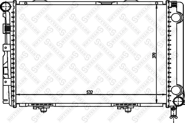 10-25219-SX_РАДИАТОР СИСТЕМЫ ОХЛАЖДЕНИЯ!/ MB W124 2.0D/2.5D 84-93 Stellox 1025219sx