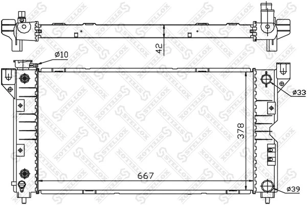 Радиатор системы охлаждения Stellox 10-25283-SX