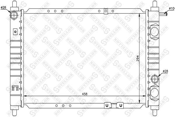 10-25329-SX_РАДИАТОР СИСТЕМЫ ОХЛАЖДЕНИЯ! DAEWOO MATIZ 0.8 98> Stellox 1025329sx Stellox 1025329sx