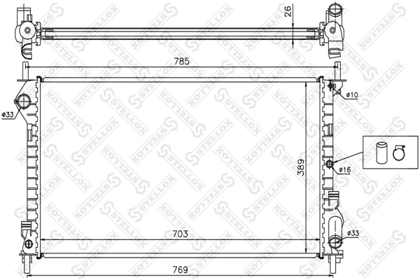 Радиатор Stellox 10-25395-SX