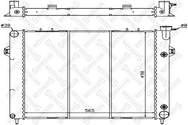 Радиатор системы охлаждения Stellox 10-25614-SX