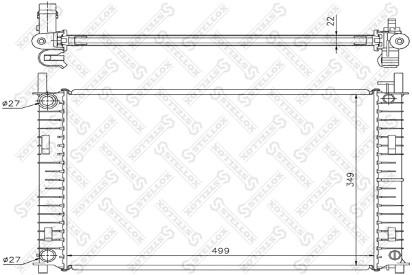 Радиатор системы охлаждения Stellox 10-25781-SX