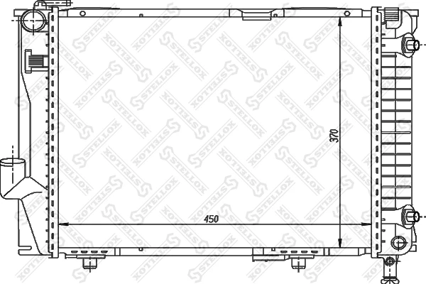 10-25907-SX_РАДИАТОР СИСТЕМЫ ОХЛАЖДЕНИЯ! БЕЗ AC MB W124 2.6-3.2 85> Stellox 1025907sx