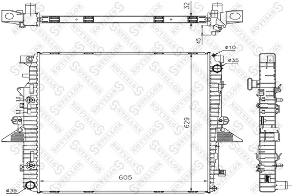 Радиатор системы охлаждения Stellox 10-26290-SX